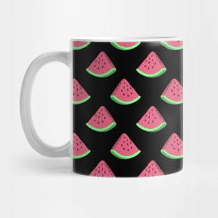 Watermelon Triangle Slices Black Pattern Mug